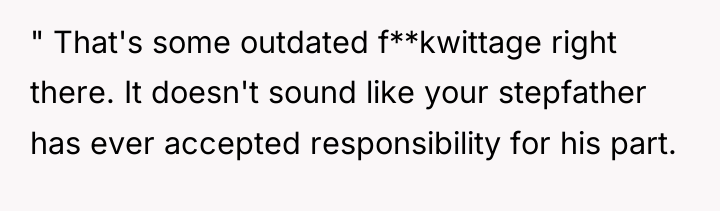 " That's some outdated f**kwittage right there. It doesn't sound...