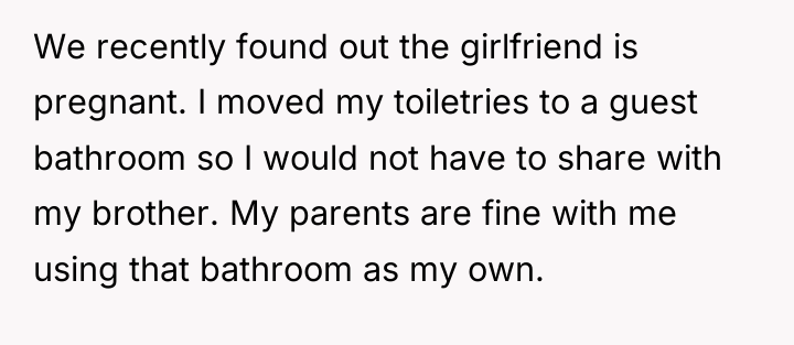 We recently found out the girlfriend is pregnant. I moved...