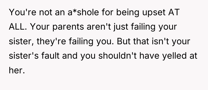 You're not an a*shole for being upset AT ALL. Your...