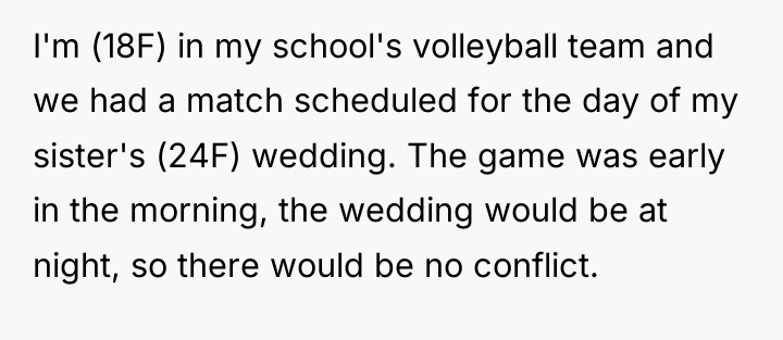 I'm (18F) in my school's volleyball team and we had...