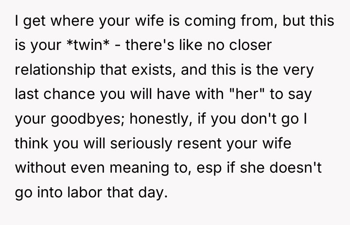 I get where your wife is coming from, but this...