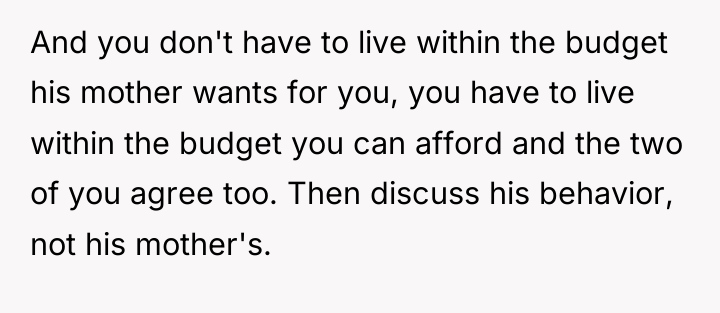 And you don't have to live within the budget his...
