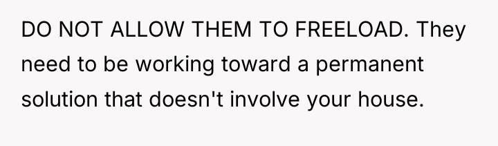 DO NOT ALLOW THEM TO FREELOAD. They need to be...