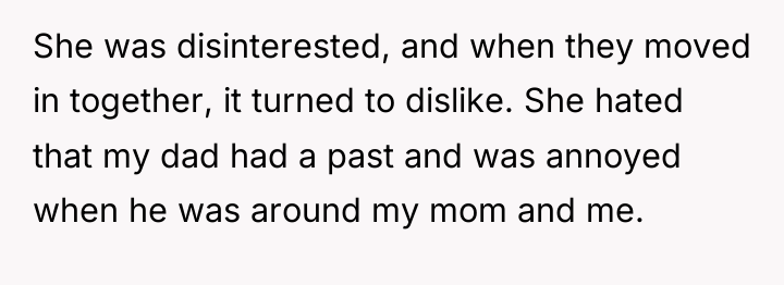 She was disinterested, and when they moved in together, it...