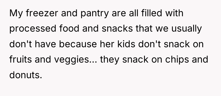 My freezer and pantry are all filled with processed food...
