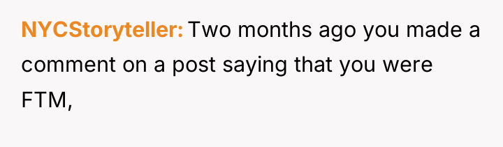 NYCStoryteller Two months ago you made a comment on a...