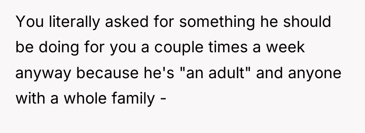 You literally asked for something he should be doing for...