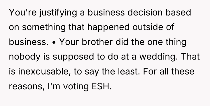 You're justifying a business decision based on something that happened...