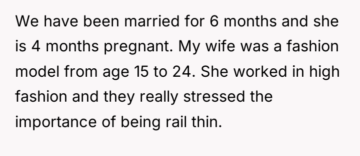 We have been married for 6 months and she is...
