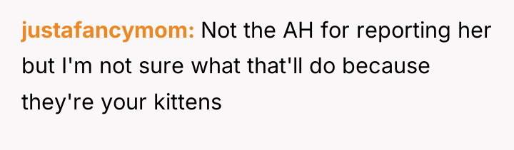 justafancymom Not the AH for reporting her but I'm not...