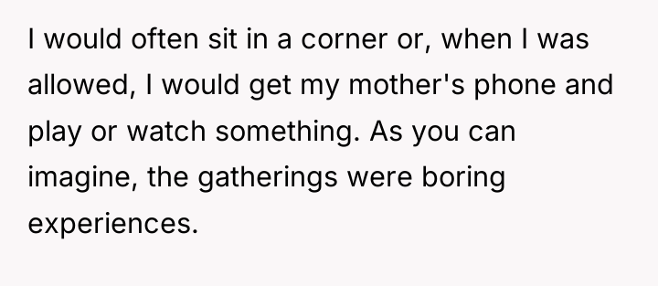 I would often sit in a corner or, when I...