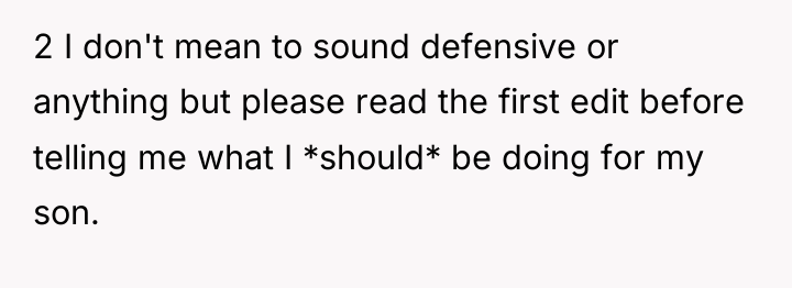 2 I don't mean to sound defensive or anything but...