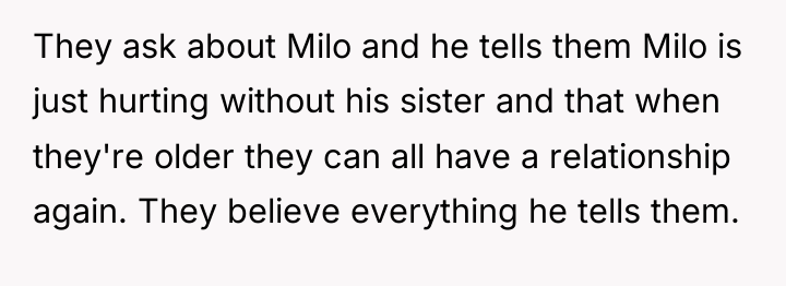 They ask about Milo and he tells them Milo is...