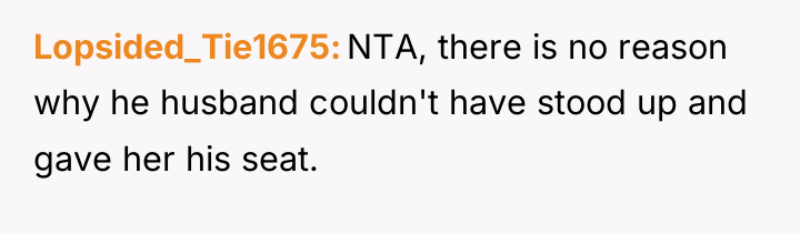 Lopsided_Tie1675 NTA, there is no reason why he husband couldn't...