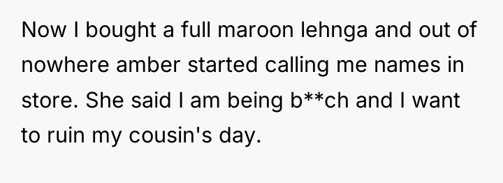 Now I bought a full maroon lehnga and out of...