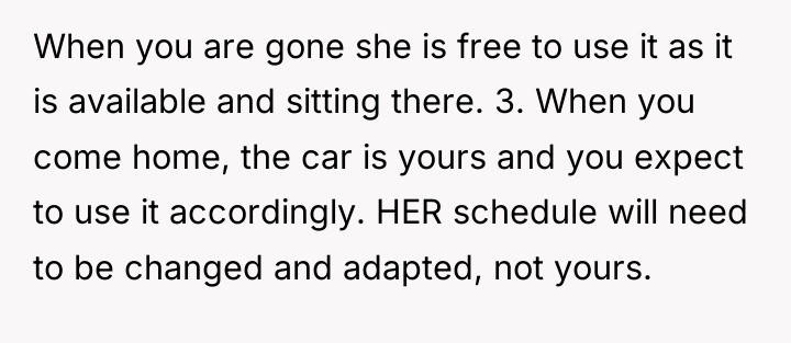 When you are gone she is free to use it...