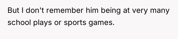 But I don't remember him being at very many school...