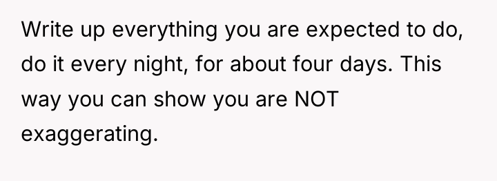 Write up everything you are expected to do, do it...
