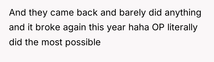 And they came back and barely did anything and it...