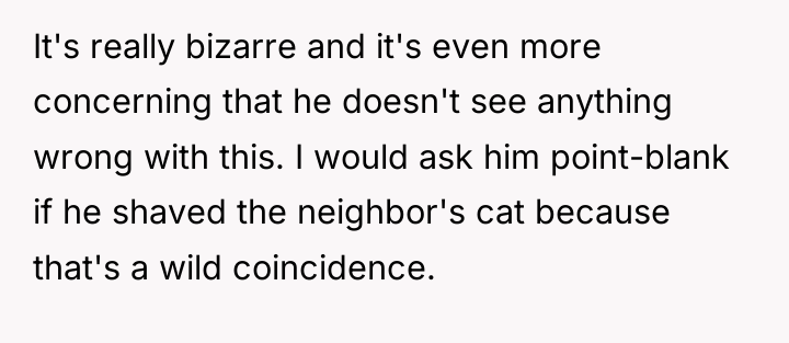 It's really bizarre and it's even more concerning that he...