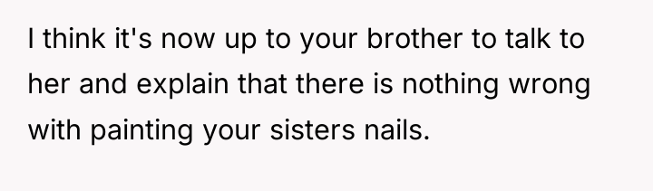 I think it's now up to your brother to talk...