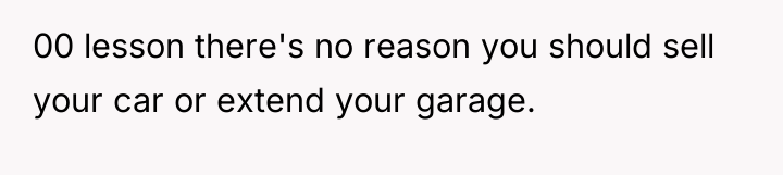 00 lesson there's no reason you should sell your car...