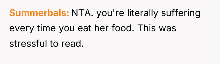 Summerbals NTA. you're literally suffering every time you eat her...