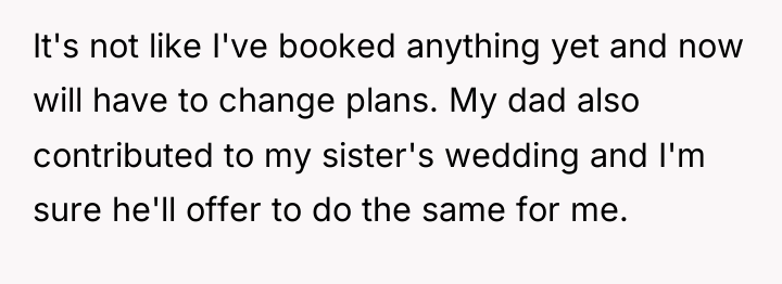 It's not like I've booked anything yet and now will...