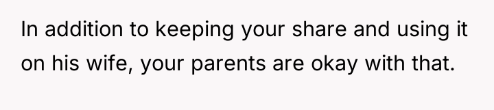 In addition to keeping your share and using it on...