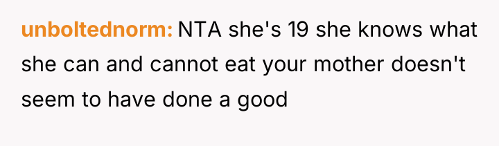 unboltednorm NTA she's 19 she knows what she can and...