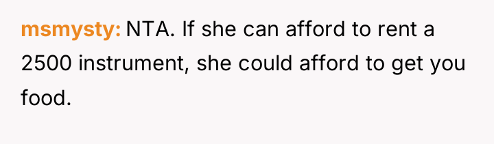 msmysty NTA. If she can afford to rent a 2500...