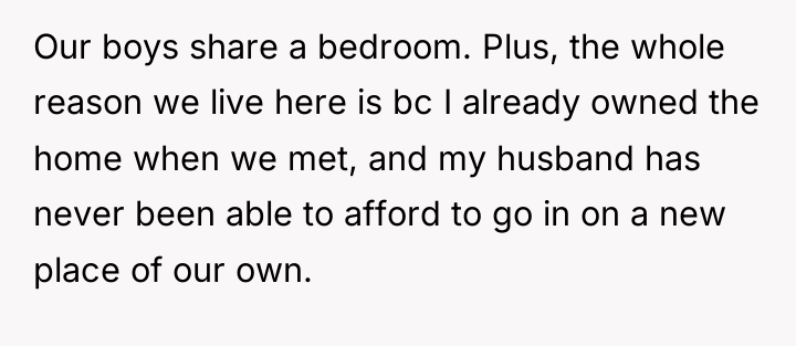 Our boys share a bedroom. Plus, the whole reason we...