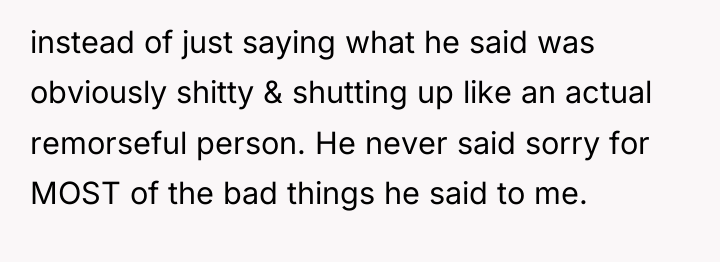instead of just saying what he said was obviously shitty...