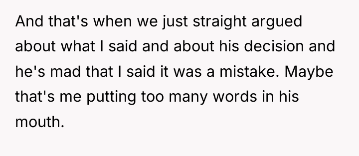 And that's when we just straight argued about what I...