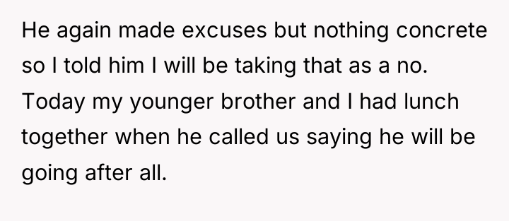 He again made excuses but nothing concrete so I told...