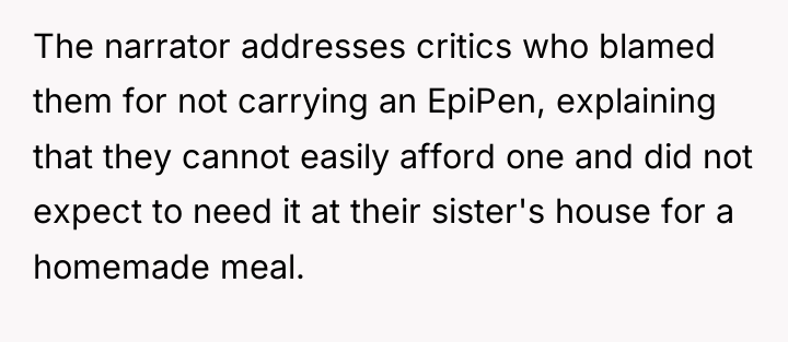The narrator addresses critics who blamed them for not carrying...