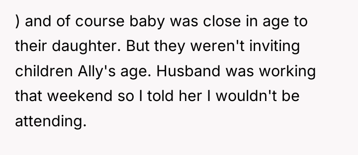 ) and of course baby was close in age to...