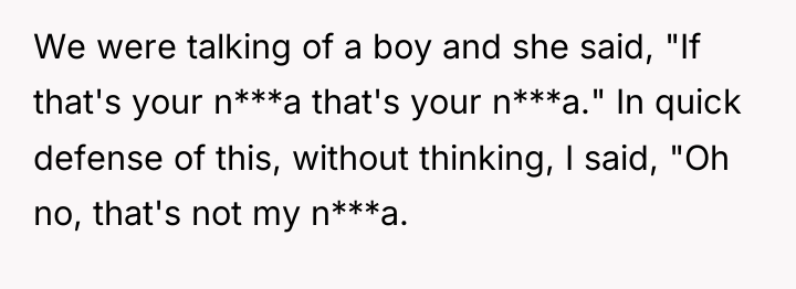 We were talking of a boy and she said, "If...