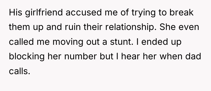 His girlfriend accused me of trying to break them up...