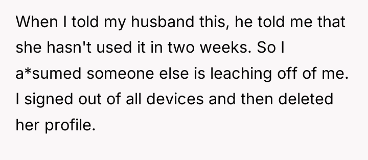 When I told my husband this, he told me that...