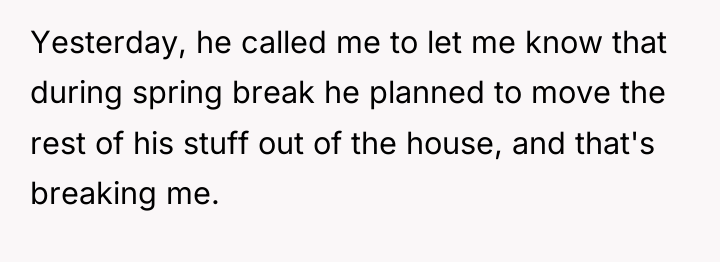 Yesterday, he called me to let me know that during...