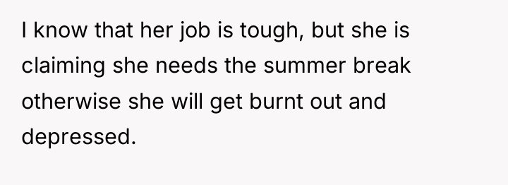 I know that her job is tough, but she is...