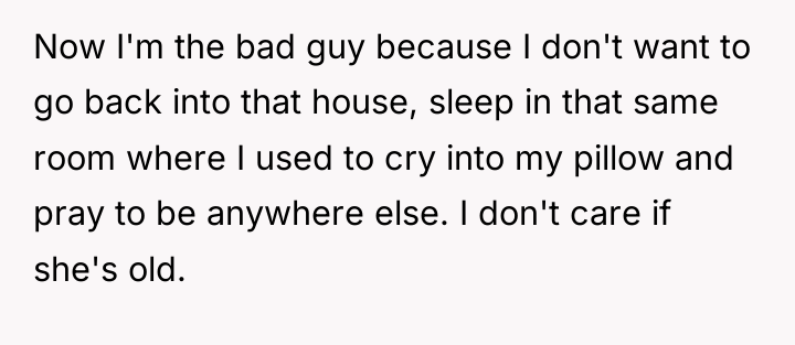 Now I'm the bad guy because I don't want to...