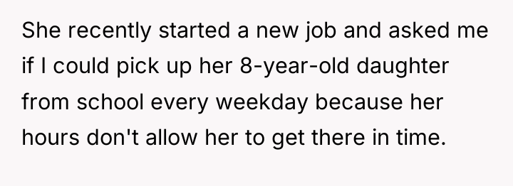 She recently started a new job and asked me if...