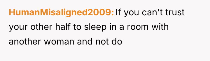 HumanMisaligned2009 If you can't trust your other half to sleep...