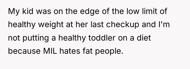 My kid was on the edge of the low limit...