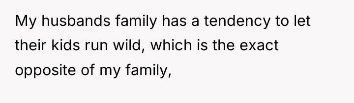 My husbands family has a tendency to let their kids...