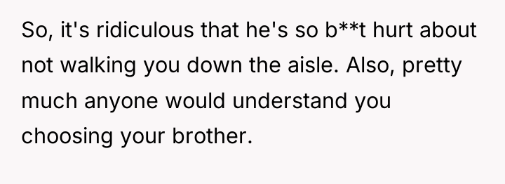 So, it's ridiculous that he's so b**t hurt about not...