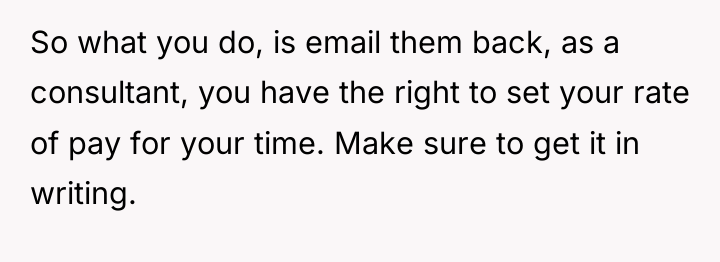 So what you do, is email them back, as a...