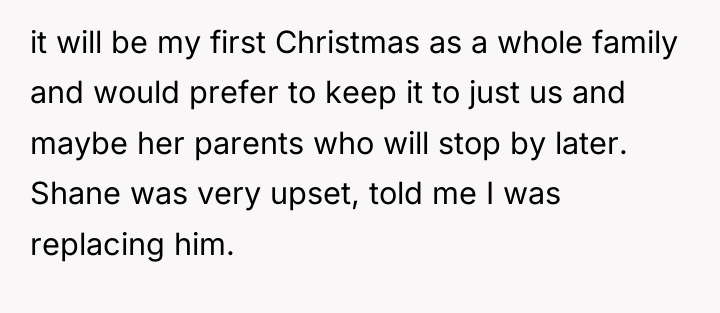 it will be my first Christmas as a whole family...